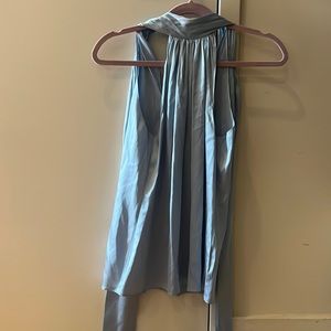New Ramy Brook NY XS silk blouse in light blue.
